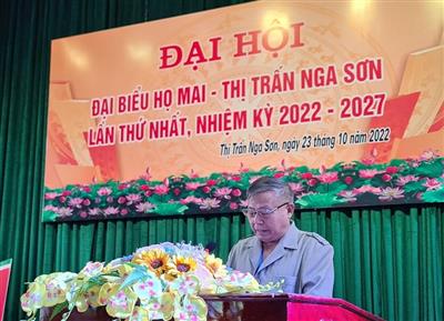 Đại hội Họ Mai thị trấn Nga Sơn, Thanh Hóa lần thứ nhất, nhiệm kỳ 2022-2027.